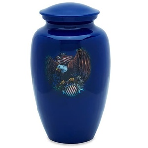 Urna de cremación de águila azul para adultos, urna conmemorativa, contenedor, bote, imagen, urnas de cremación, estilo americano/europeo - Product Image 1