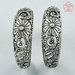 Smart Look-pendientes de joyería de plata de ley 925 hechos a mano, oxidados, INDIA - Product Image 1