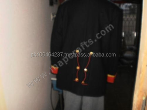 Nouvelle usine 100% laine tissu haute qualité imperméable réfléchissant unisexe prussien tunique manteau - Product Image 4