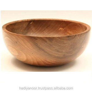 Bol en bois naturel 100% poli à la main pour salade et soupe Bol en bois naturel pour taille personnalisée et vente - Product Image 6