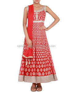 Vestido tradicional Georgette Anarkali para ocasiones de fiesta de mujer - Product Image 1