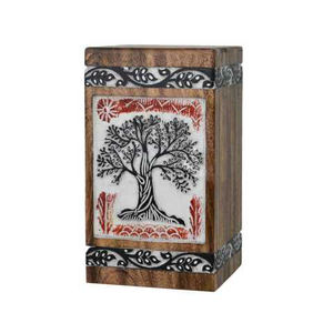 Tree Antique Memorial <b>Cheap</b> Engraved <b>Wooden</b> Casket <b>Box</b> for Adults Human Funeral Ashes Cremation Urns American/European Style - Product Image 5