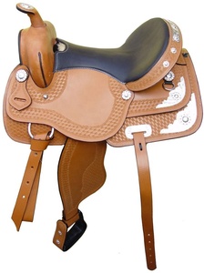 Top Trending Brown Western Pleasure Trail Endurance Barrel Extra Wide Quarter Horse Saddlery <b>Hand</b> Carved Leather Tack Set - Product Image 4