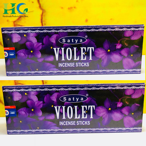 กล่องธูปอินเดีย 7 กลิ่น มะลิ ไวโอเล็ต วานิลลา ลาเวนเดอร์ อบเชย กลิ่นหอมสำหรับใช้ทางศาสนา ธูปหอมแบบแท่ง กลิ่นดอกไม้ - Product Image 3