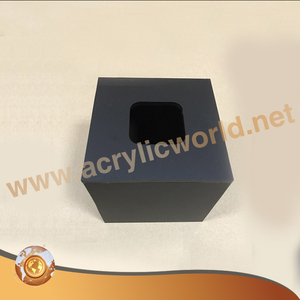 Boîte à mouchoirs en acrylique noir Top Garde personnalisée tiroir et plateau carrés - Product Image 3