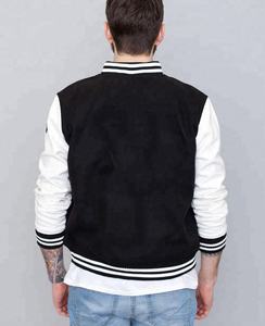 2026 nueva chaqueta de bombardero universitaria de lana de poliéster de béisbol personalizada barata y elegante para hombre - Product Image 2