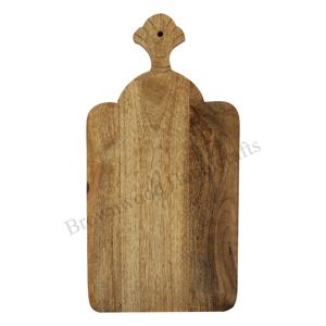 Tabla de cortar de madera superior Tabla de cortar Forma rectangular Tabla de cortar de madera antigua con mango Plato de servicio elegante - Product Image 1