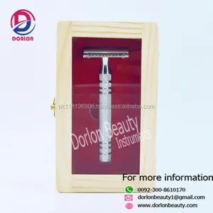 NEW STYLE DOUBLE EDGE SAFETY RAZOR WITH WOODEN BOX PACKING Men Shaving Razor - Product Image 1