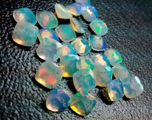 Coussin en opale éthiopienne naturelle de 5mm, pierre précieuse coupée à facettes, prix de gros, pierre précieuse naturelle de qualité supérieure, bonne couleur - Product Image 2