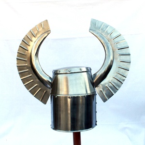 Di alta Qualità di Vendita Medievale Guerra Antico Vintage Medievale Crociato Corno di Toro Cavaliere Templare Da Indossare Casco SAIWH922