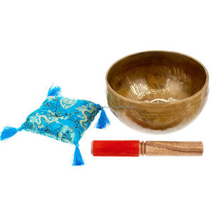 Bol pour chant tibétain en laiton Antique, 1 pièce, meilleur Design, pour chant indien en Bronze - Product Image 3