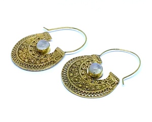 ผู้หญิงผู้จัดจำหน่ายเครื่องประดับต่างหูแฟชั่นใหม่มูนสโตนต่างหูผู้หญิงชุดเครื่องประดับ - Product Image 4