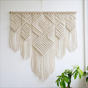 Grande Decorazione Murale in Macramè Moderno Blu, <span class=keywords><strong>Arredamento</strong></span> <span class=keywords><strong>Boho</strong></span> <span class=keywords><strong>Chic</strong></span> - Product Image 3