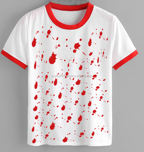 OEM barato Unisex cuello redondo diseño en blanco personalizado de manga corta camisetas de algodón transpirable elegante informal - Product Image 3