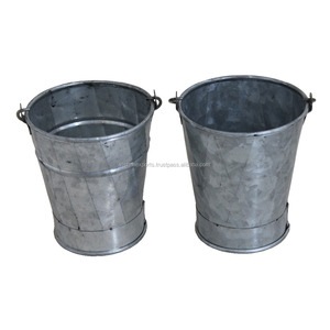 Juego de 2 Macetas Galvanizadas, Relieveado, Pulido, Moderno y Ecológico, Kits de Propagación, Macetas para Interiores, Jardín, Plantas Artificiales - Product Image 1