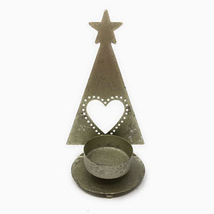 Portavelas de Metal con forma de corazón, decoración navideña - Product Image 1