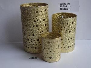 โคมไฟทำด้วยมือสไตล์โมเดิร์นของตกแต่งบ้านทำจากโลหะนิกเกิลตกแต่งด้วยลวดลายดอกไม้สำหรับงานปาร์ตี้คริสต์มาส - Product Image 4