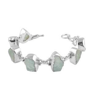 Boho Vintage Bohemian Handmade Stackable Statement <b>Bracelet</b> Aquamarine Birthstone Adjustable <b>Bracelet</b> Indian Jewellery - Product Image 1