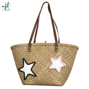 Novedad de verano, bolso de mano bohemio bordado a mano para mujer, Natural bolso de mano de paja con borla de gran tamaño, estilo playero, uso diario - Product Image 5