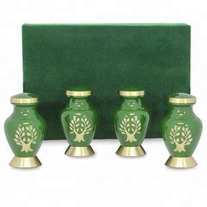 Urne commémorative pour bébé en forme d'arbre de vie, style américain, en métal, avec boîte et sac en velours, BRASSWORLD INDIA - Product Image 4