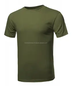 綿100% 収縮防止ピリングオリーブグリーンアーミーグリーンカーキ半袖カスタムカラーTシャツ