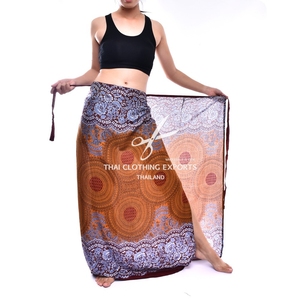 Sol flor Rosa Printed Sarong Pantalones de abrigo pantalones de playa - Product Image 3