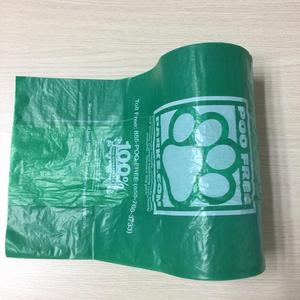 Disposable Drawstring Silk Screen Printed LDPE Plastic Garbage Bags on <b>Roll</b> with Custom Order Option - Product Image 1