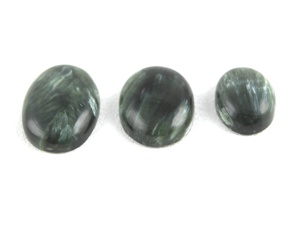 Vente en gros de 29 carats 3pcs de séraphinite naturelle de qualité AAA pierres précieuses en vrac 11x14.5-14x19 MM cabochons de forme ovale lisse de couleur verte - Product Image 4