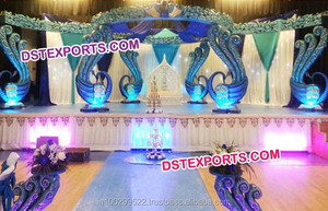 Mandap de templo de boda indio, de fibra, color blanco - Product Image 5