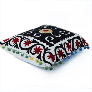 Luxury Brand Suzani Woolen Embroidered Decorative Cushion Cover Home Decorative Square Cotton <b>White</b> <b>Pillow</b> <b>Cases</b> Wholesale - Product Image 4