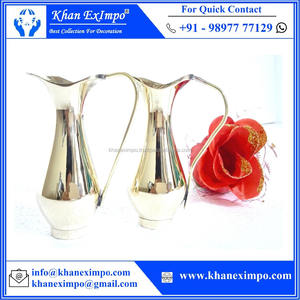 Olla de Leche Metálica para Gahwa, Juego de Café y Té, Acabado Pulido Sostenible, Dallah Árabe, Latón - Product Image 3