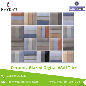 Finition brillante de haute qualité Carreaux muraux numériques en céramique émaillée de style classique moderne pour murs intérieurs de salle de bain d'appartement - Product Image 5