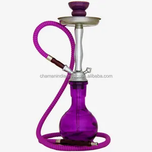 Purple Glass & Metal Hookah