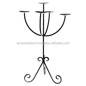 CANDELABRE POUR DÉCORATION DE NOËL BOUGEOIR SUPPORT EN MÉTAL ALUMINIUM - Product Image 4