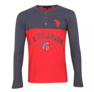 Custom Men's Printed <b>Black</b> <b>T</b>-<b>Shirt</b> 100% Cotton Quick Dry Casual Hip Hop Style <b>Long</b> <b>Sleeve</b> with Neck Knitted Fabric Bangladesh - Product Image 1