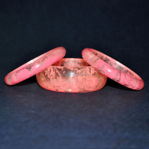 Pulseras de resina de joyería hecha a mano de color morado ahumado transparente - Product Image 3