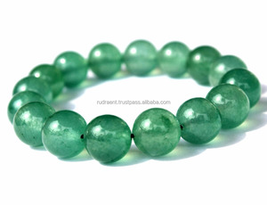 สร้อยข้อมือลูกปัดอัญมณี12มม. สีเขียว Aventurine กำไลยืดได้หินคริสตัลบำบัดธรรมชาติสร้อยข้อมือลูกปัดแฟชั่น - Product Image 6