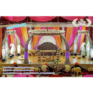 Mariage hindou élégant Elephant Tusk Mandap Grand mariage indien Elephant Mandap Dernier mariage Tusk Piliers Mandaps Design USA - Product Image 1