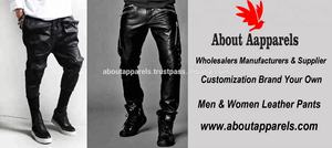 กางเกงหนังแกะหนังแท้สำหรับผู้ชาย,กางเกงหนังแกะหนังแท้เข้ารูปมีสไตล์ดีไซน์เนอร์หนังแท้ - Product Image 4