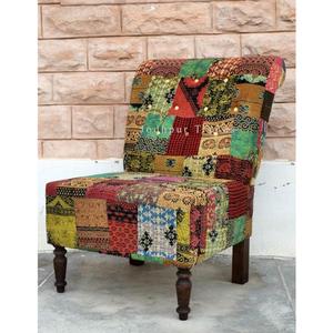 Sofá Chesterfield de cuero de un solo asiento de estilo tradicional estilo industrial indio Gudri para muebles para el hogar - Product Image 1