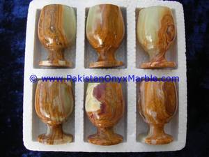 Ensemble de verres à liqueur en onyx naturel pur pakistanais, mini verres, gobelets, multi-brun - Product Image 4