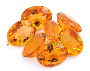 Haute qualité Fine mode bijoux en argent véritable Citrine facettes coupe pierre précieuse lâche jaune ovale étoile pierres précieuses 20mm hauteur 9mm taille - Product Image 2