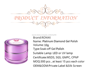RONIKI uv gel para uñas por mayor nuevo producto salio uv gel polaco platino diamante gel - Product Image 3