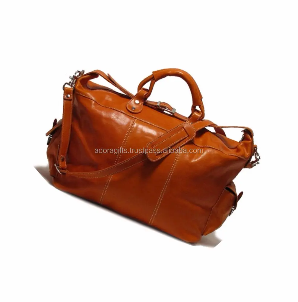Tas Travel kulit asli kualitas terbaik dalam 2023/set koper perjalanan elegan, tas koper travel pemasok India