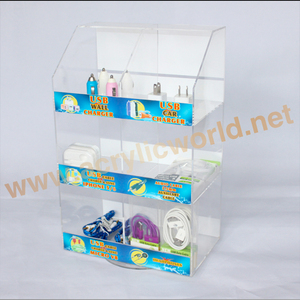 Accessoires de téléphone portable rotatifs personnalisés présentoir de comptoir/présentoir de câble de chargeur USB présentoir de chargeur de téléphone - Product Image 1