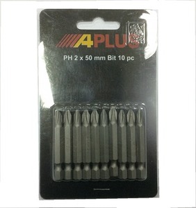 APLUS-Brocas de impacto Phillips, PH2 x 65mm, tipo Phillips, 10 unidades - Product Image 2