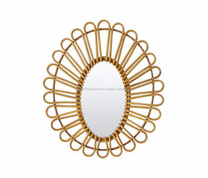 Miroir vintage en rotin Boho du fabricant BAO MINH divers modèles pour une utilisation décorative - Product Image 3