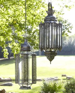 Handmade <b>Large</b> Moroccan <b>Candle</b> <b>Lantern</b> for Home Office Wedding Decor Stylish Iron and Glass Design Inspired by Ins Style - Product Image 2