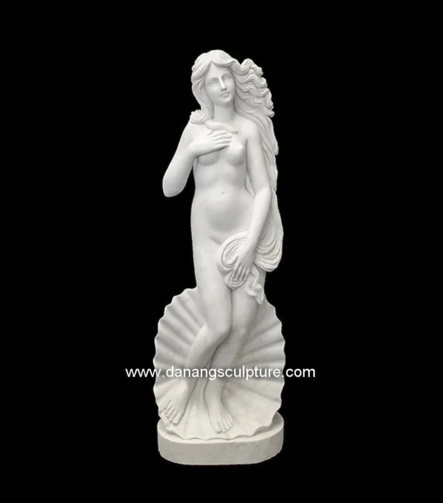 Patung Venus Wanita, Patung Kelahiran Batu Marmer Putih Kecoklatan DSF-CD05 Terkenal