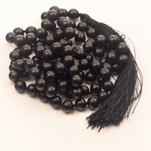 คริสตัลอาเกตสีดำ JAP Mala แกะสลักจักระอัญมณีสำหรับตกแต่งบ้าน pooja สวดมนต์และศาสนาสไตล์รักจักระ Mala - Product Image 2